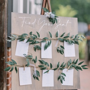 Rustic Wedding seating chart