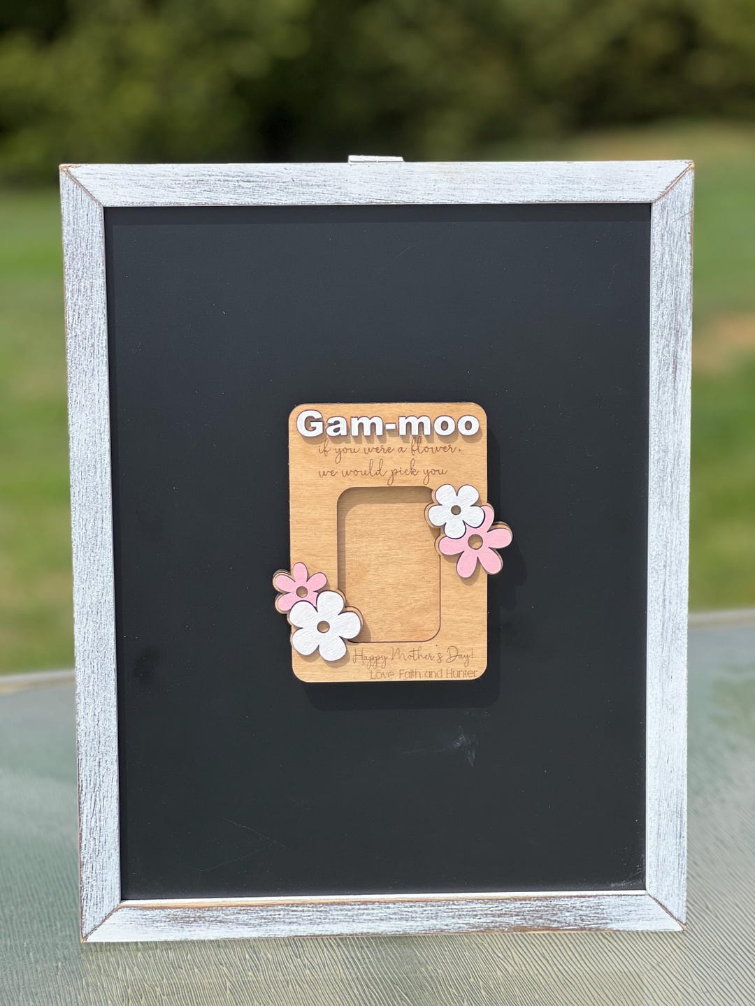 Personalized Wooden Frame Insert, Custom Mom Gift, Handprint Keepsake ...