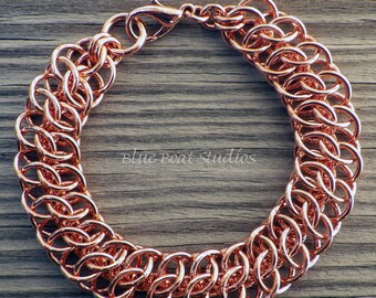 Copper GSG chainmaille bracelet