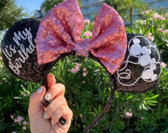 Birthday Inspired Ears | Mouse Headband | Sequin Ears | Disney Headband | Disney Parks