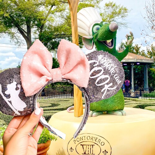 Anyone Can Cook Ears | Mouse Headband | Sequin Ears | Disney Headband | Disney Parks | Epcot | Ratatouille