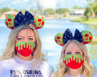 Poison Apple Ears | Mouse Headband | Sequin Ears | Disney Headband | Disney Parks | Snow White | Evil Queen