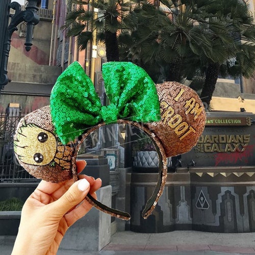 I AM GROOT Ears | Mouse Headband | Sequin Ears | Disney Headband | Disney Parks | Hollywood Studios | Guardians Of The Galaxy