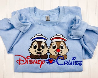 Chip & Dale Disney Cruise Embroidered Sweatshirt