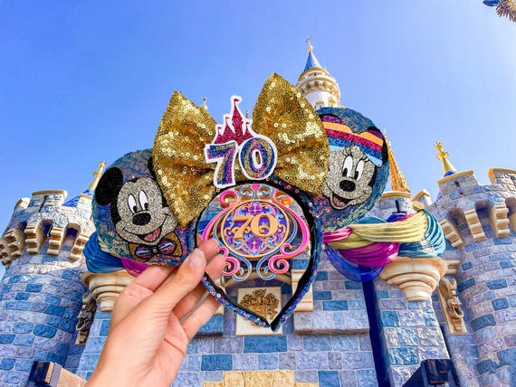 Disneyland 70th Celebration Mouse Ears - Etsy display picture 2