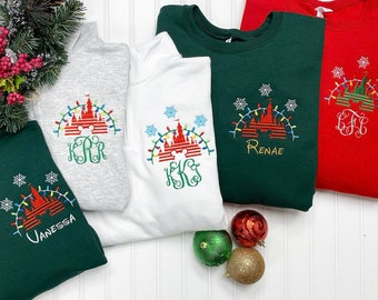 Castle and Lights Monogramed Embroidered Sweatshirt