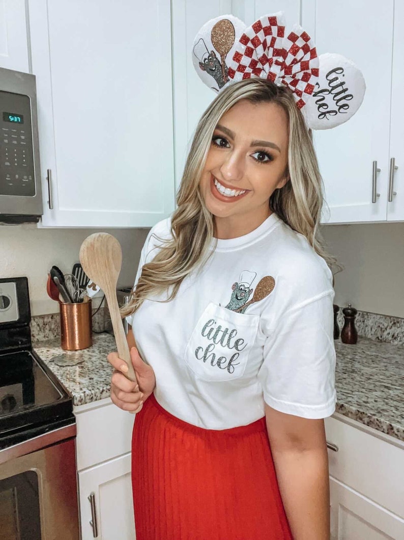 Little Chef Mouse Ears  Mouse Headband  Sequin Ears  Disney image 1