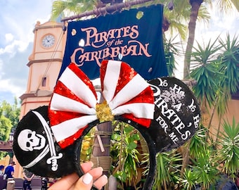 Yo, Ho A Pirates Life For Me Ears | Sequin Ears | Disney Headband | Disney Parks | Magic Kingdom | Pirates of the Caribbean | Disney Cruise