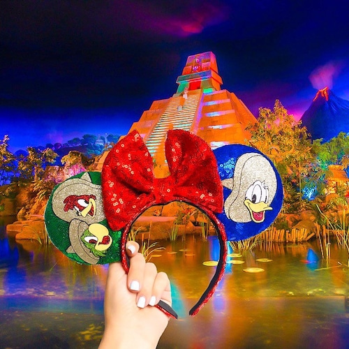 Three Caballeros Ears | Mouse Headband | Sequin Ears | Disney Headband | Disney Parks | Epcot | Mexico