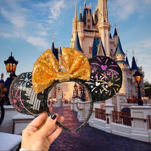 Happily Ever After Ears | Mouse Headband | Sequin Ears | Disney Headband | Disney Parks | Disney Fireworks | Disney Castle