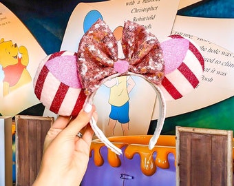 Piglet Mouse Ears | Mouse Headband | Sequin Ears | Disney Headband | Disney Parks | Pooh Bear