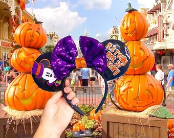 It’s Really Not So Scary Mouse Ears | Mouse Headband | Sequin Ears | Disney Headband | MNSSHP | Boo Bash