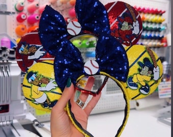 Baseball Inspried Mouse Ears
