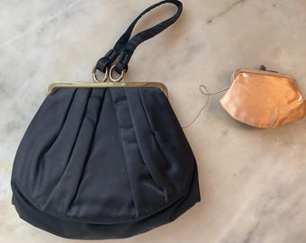 Vintage black wrist evening purse