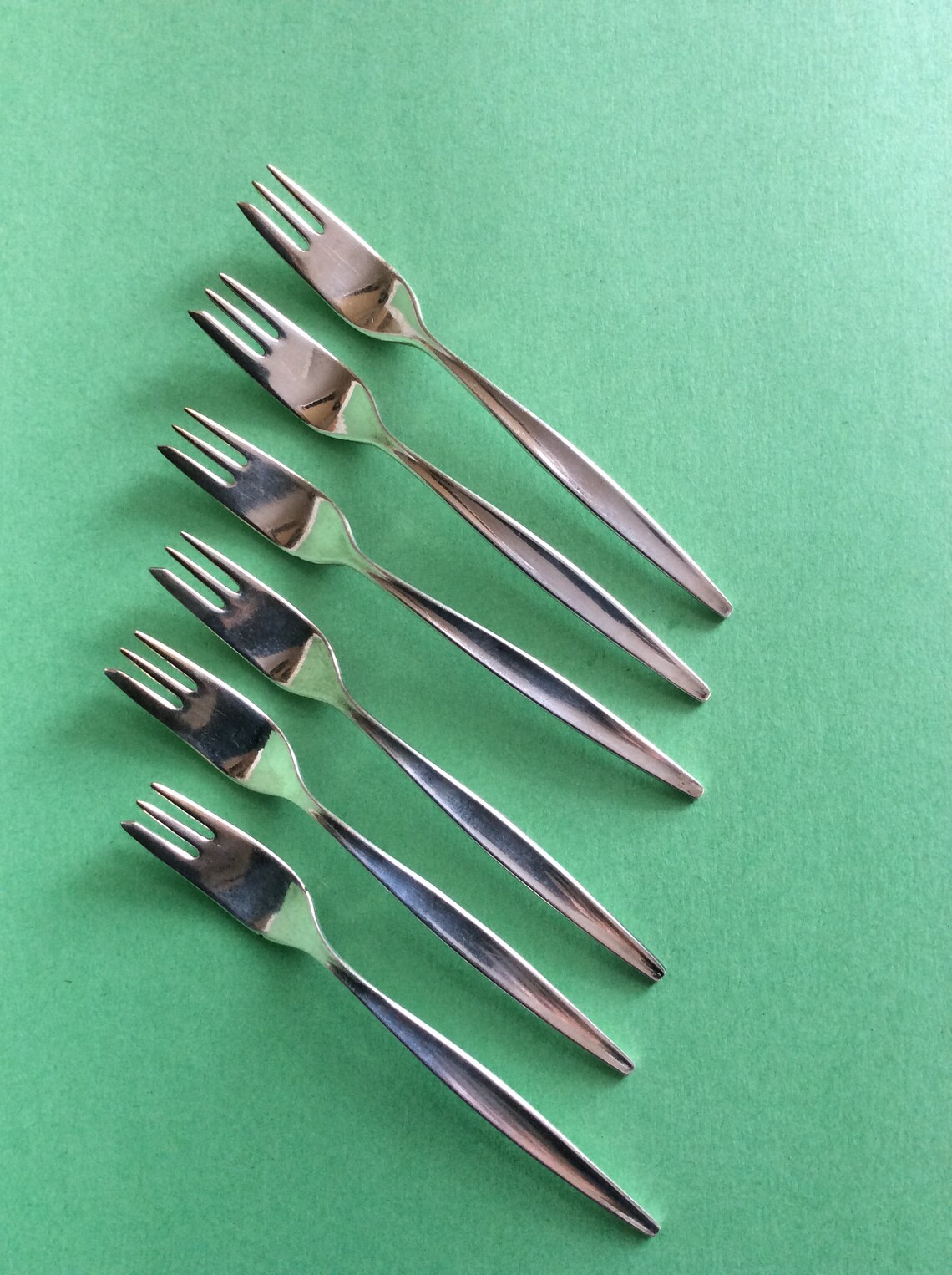 6 vintage silver cocktail forks Etsy