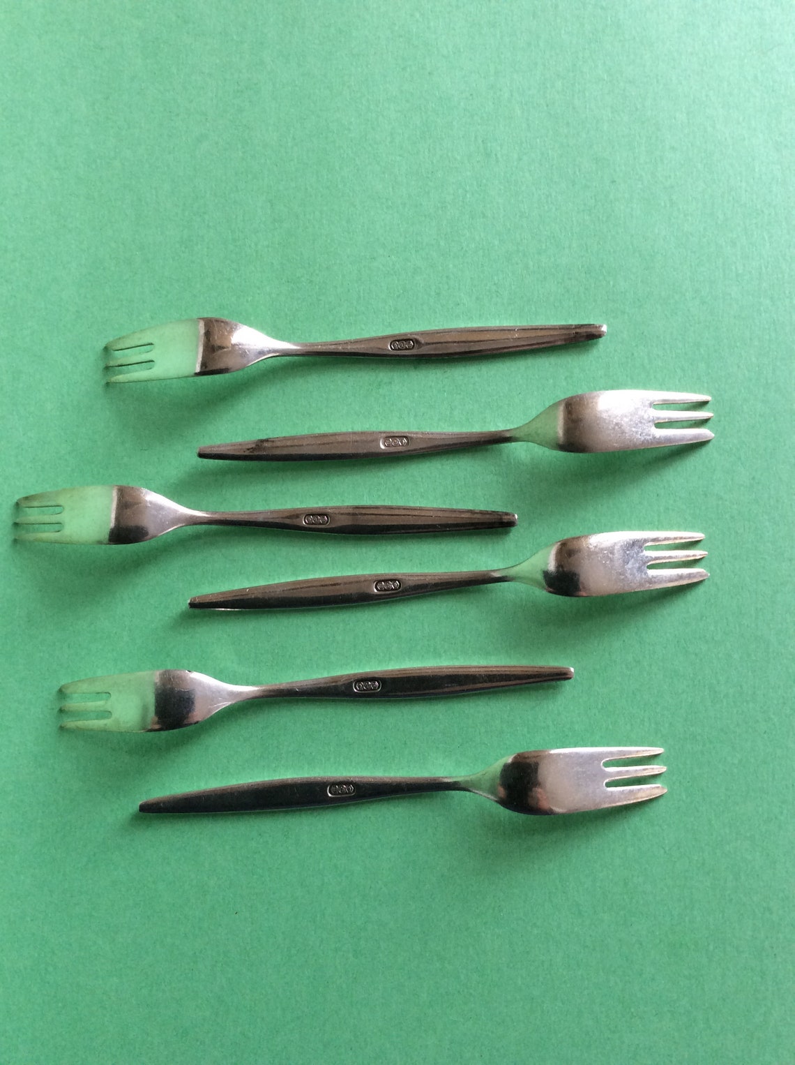 6 vintage silver cocktail forks Etsy