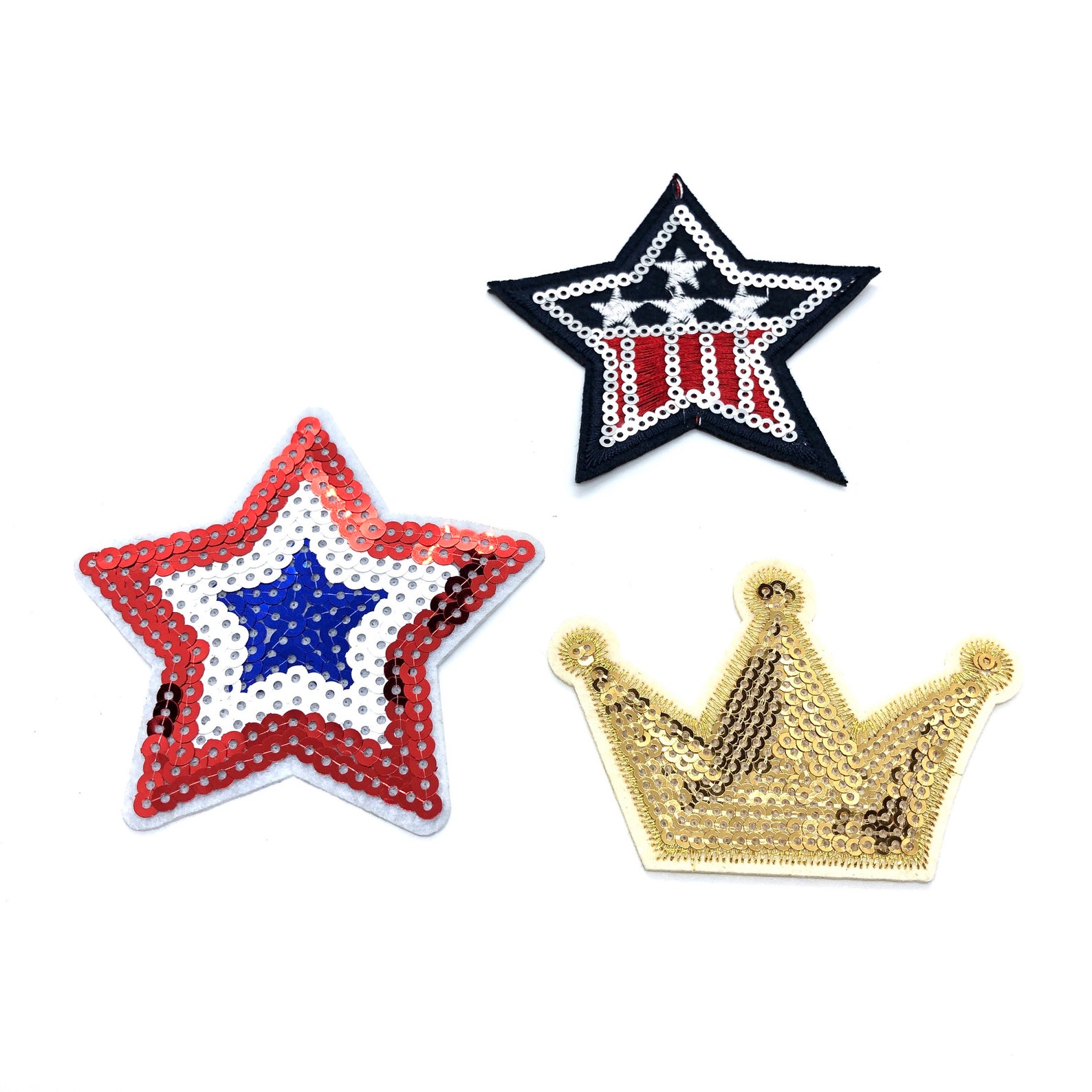 Medium Sequin Iron On Patches Sequin Patch DIY Projects Etsy