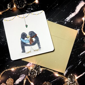 Icicle In Love glitter kaart, kerstkaart, vakantie kaart, koppels kaart, eerste kerst, verloving