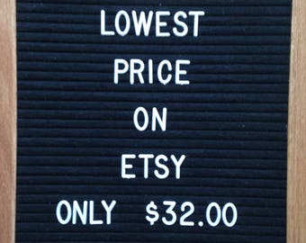 SALE Felt Letter Board 12"x18" Oak Frame Letter Board With letters Felt Board Felt Sign