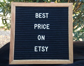 SALE Felt Letter Board 12"x18" Oak Frame Letter Board With letters Felt Board Felt Sign