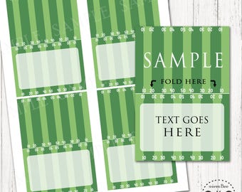 Printable Football Food Tent / Digital Football Field Place Cards