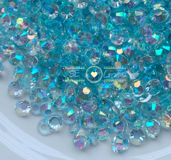 1000Pcs Crystal AB Rhinestones, Clear Round Rhinestones for DIY Crafts,  Phone, Nail Art, Jewelry Making, Clothes, Bag, Shoes, Wedding Decoration