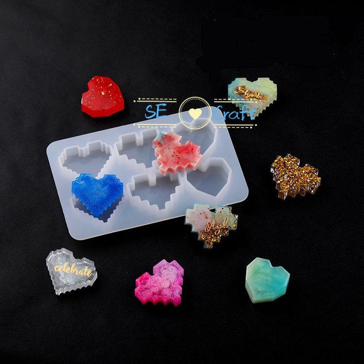 Small Love Heart Shaped Silicone Mold-kawaii Heart Shaped Resin Molds-uv  Resin Jewelry Casting Mold-epoxy Resin Molds for Jewelry 