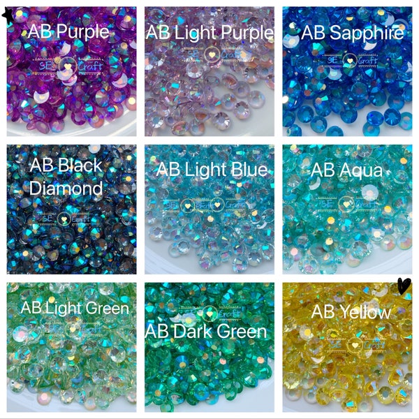 5000 Stück 4MM Großbeutel neue Chargen AB Translucent Strass Flatback Harz Hohe Qualität 14 Facettierte Strass DIY