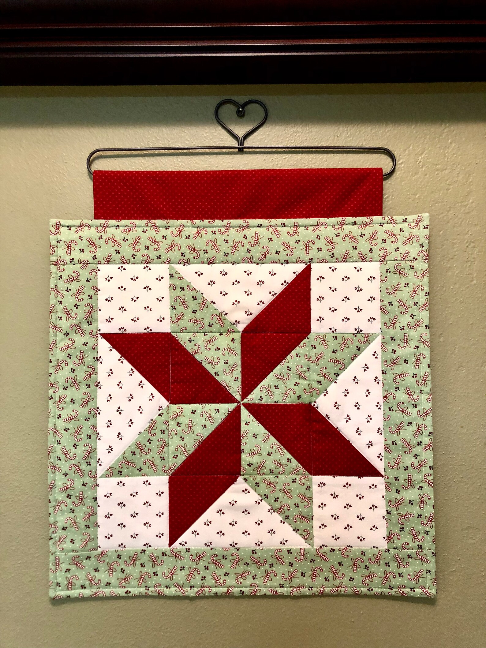 Christmas Quilt Wall Hanging With Quilt Hanger Etsy