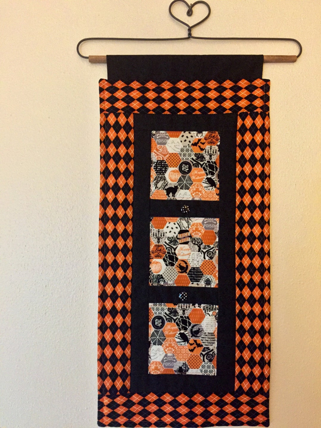 Halloween Wall Hanging With Quilt Hanger - Etsy