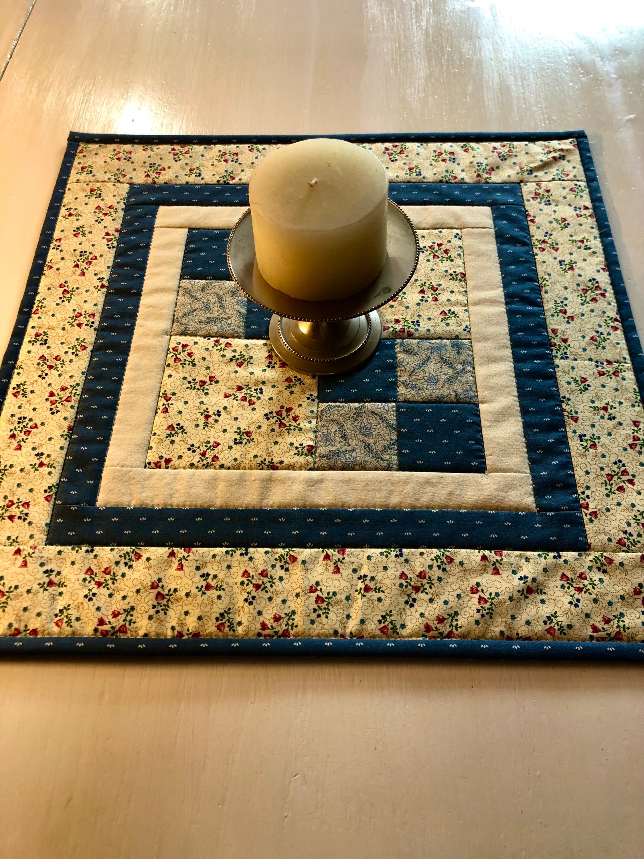 Spring Table Topper Spring/floral Quilt Table Topper - Etsy