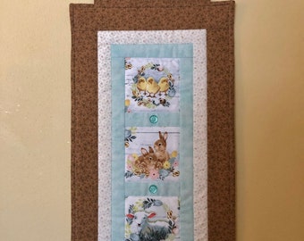 Easter/Spring Quilt Wall Hanging with Quilt Hanger