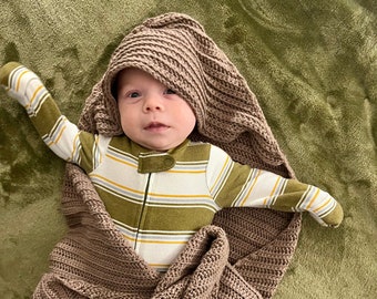 Colter's Corner to Corner Hooded Blanket Crochet Pattern, best baby afghan, nursery, cotton bamboo, shower gift, lovey, Instant Download