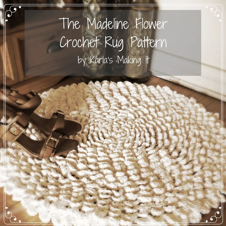 The Madeline Flower Rug Crochet Pattern digital download Etsy