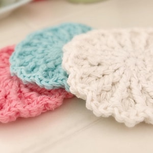 The Farmhouse Kitchen Scrubby Crochet Pattern, face scrubbies gift digital download image 3