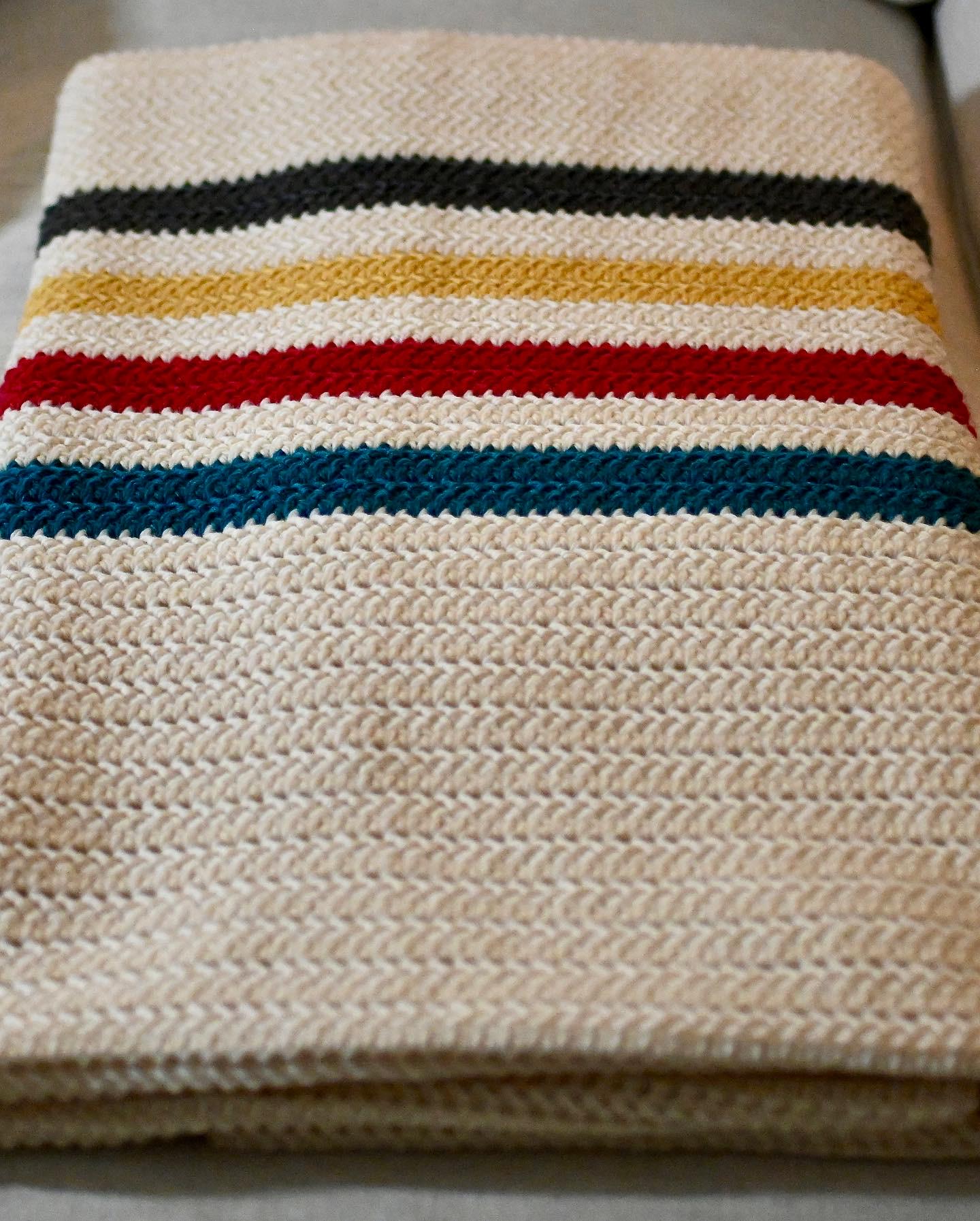 かぎ針編みブランケットのパターン、グレイシャー国立公園、ハドソン湾