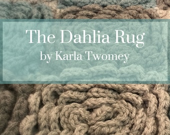 The Dahlia Rug Crochet Pattern, Digital Download, flower, nursery, bath, kitchen, carpet, roses, petals, gift