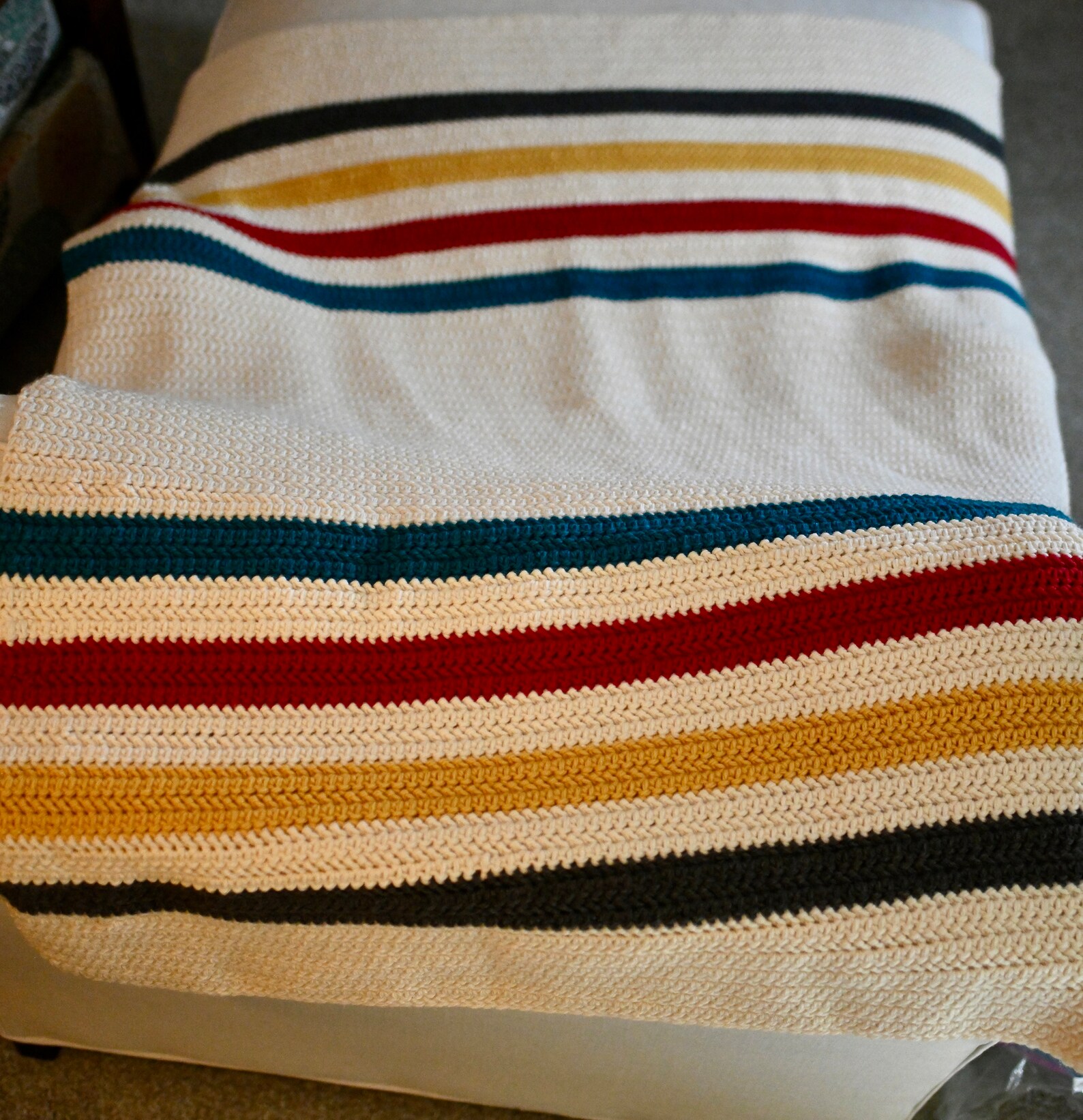 Crochet Blanket Pattern Pendleton Inspired Glacier National Etsy