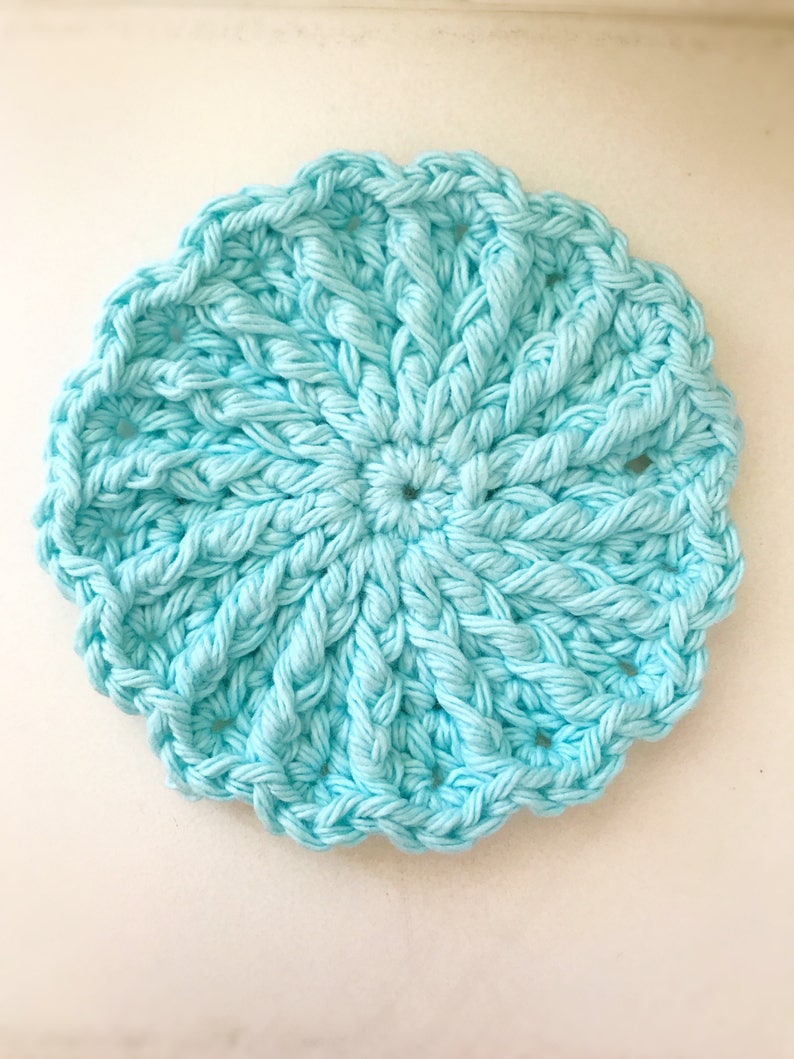 The Farmhouse Kitchen Scrubby Crochet Pattern, face scrubbies gift digital download image 4