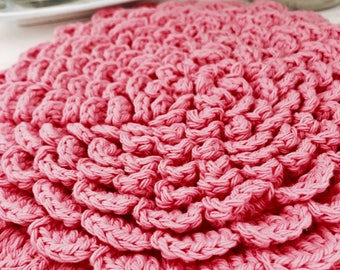 The Farmhouse Kitchen Blossom Trivet Crochet Pattern, Digital Download, shabby chic, flower, potholder, gift