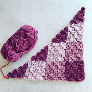 Gingham / Check Corner to Corner, C2C, Blanket Crochet Pattern, 2 patterns in one gingham & striped blocks with Picture Tutorial beginner image 3