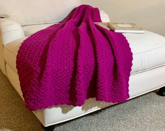 Raspberry Buckle Blanket Crochet Pattern, throw afghan home decor lacy gift baby mothers