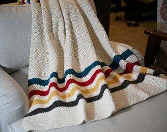 かぎ針編みブランケットのパターン、グレイシャー国立公園、ハドソン湾