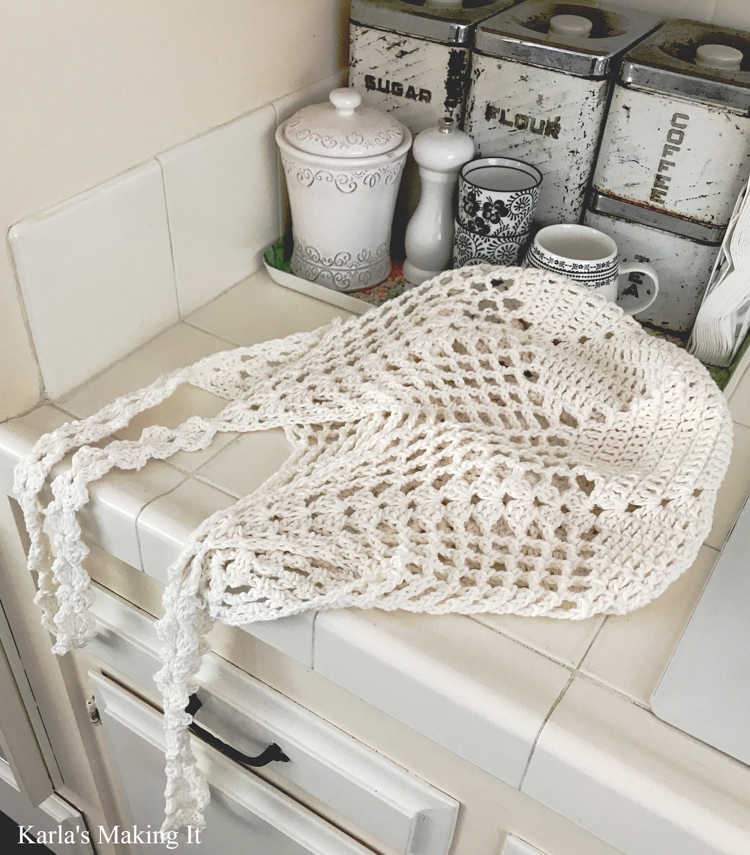 Farmhouse Kitchen Crochet Patterns Flower Trivet Potholder Etsy