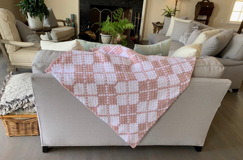 Argyle Corner to Corner C2C Afghan Crochet Pattern and Etsy