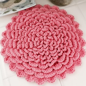 The Farmhouse Kitchen Blossom Trivet Crochet Pattern, Digital Download, shabby chic, flower, potholder, gift image 4