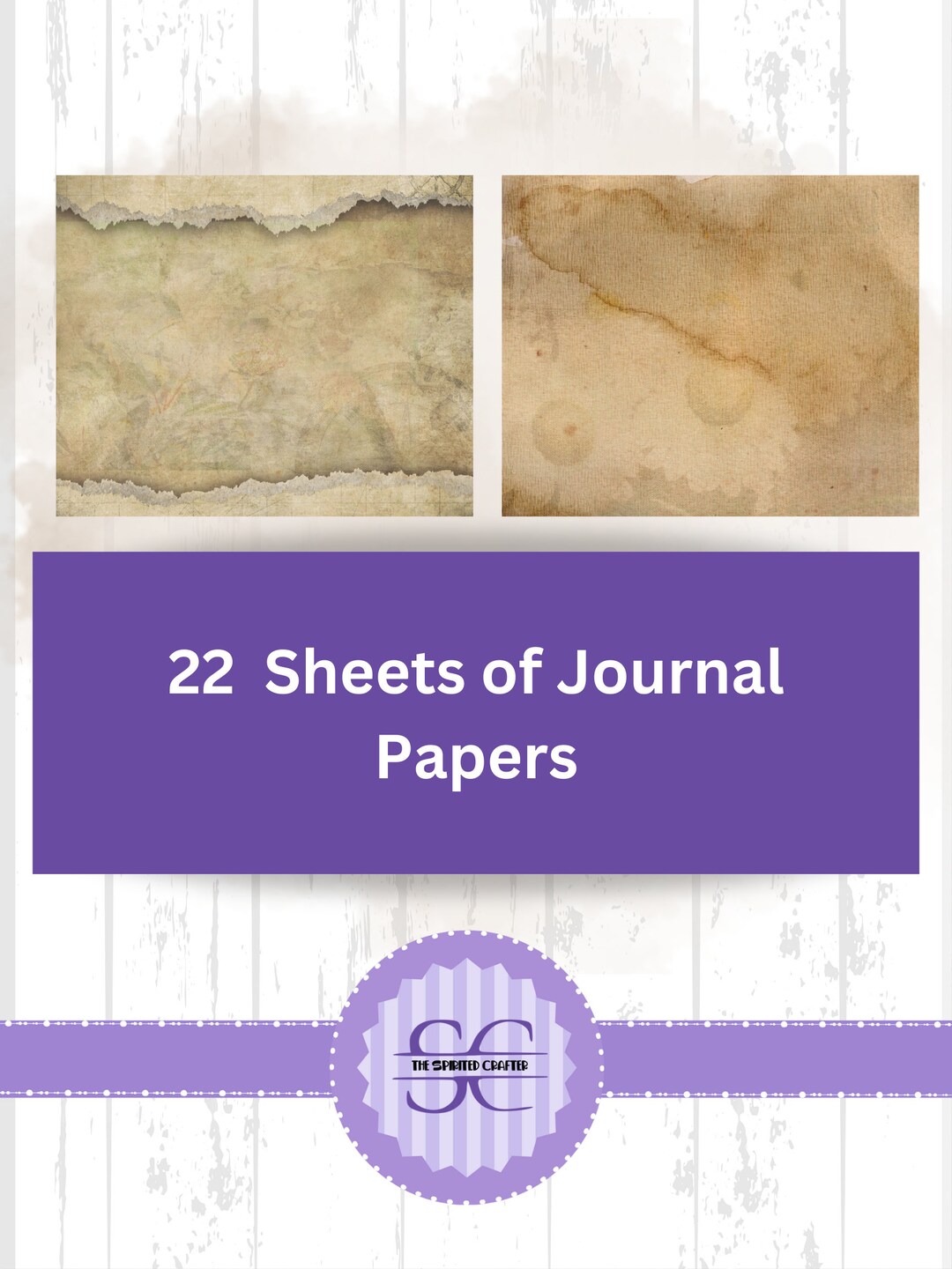 Coffee Dyed Papers, Old Paper Junk Journal Printable, Neutral, Backing ...