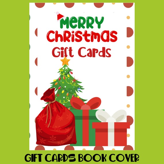 Printable Christmas Gift Card Book Christmas Gift Card Holder College Gift  Christmas Gift for Adults & Teenagers 