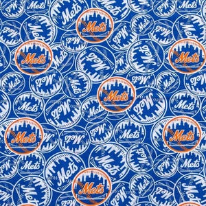 New York Mets Fabric 100% Cotton Officially Licensed