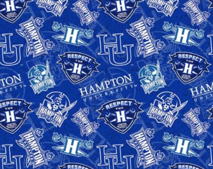 Hampton University Pirates 100% Cotton Tone on Tone Officially Licensed